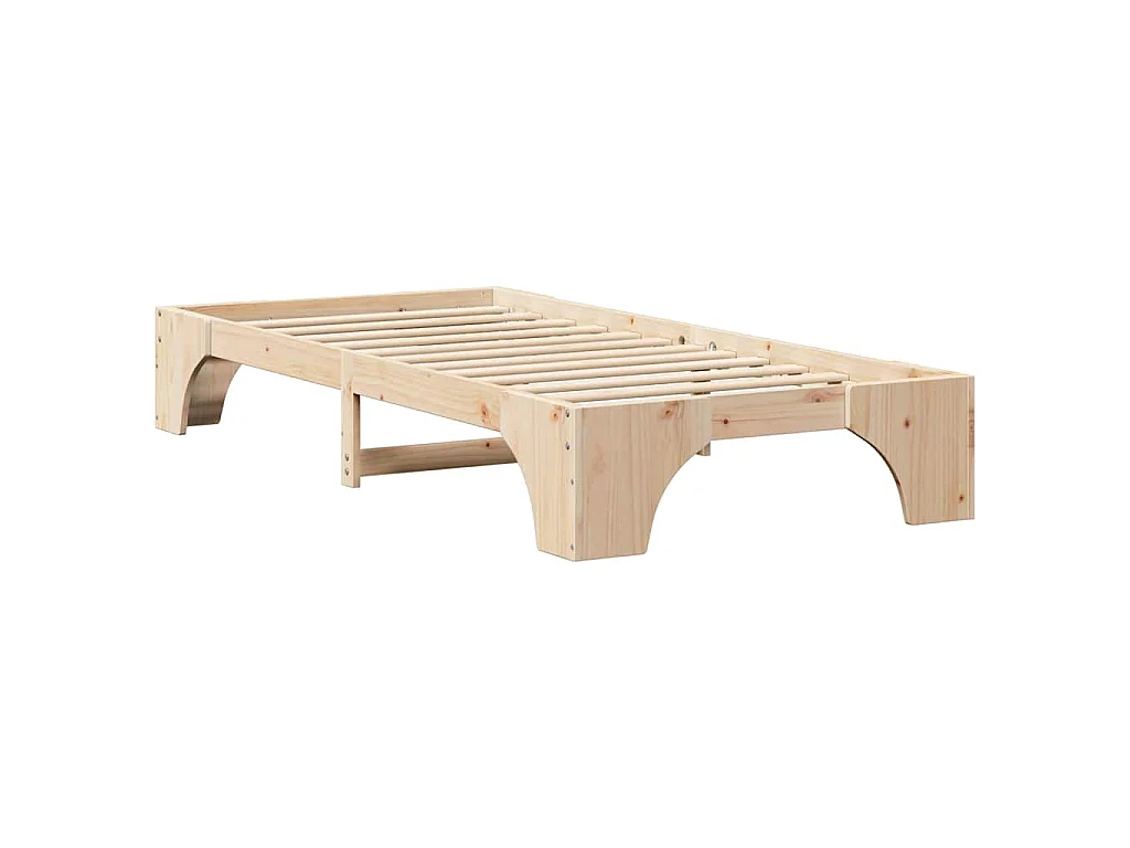 Cadre de lit Naturel 80 x 200 cm Pin massif