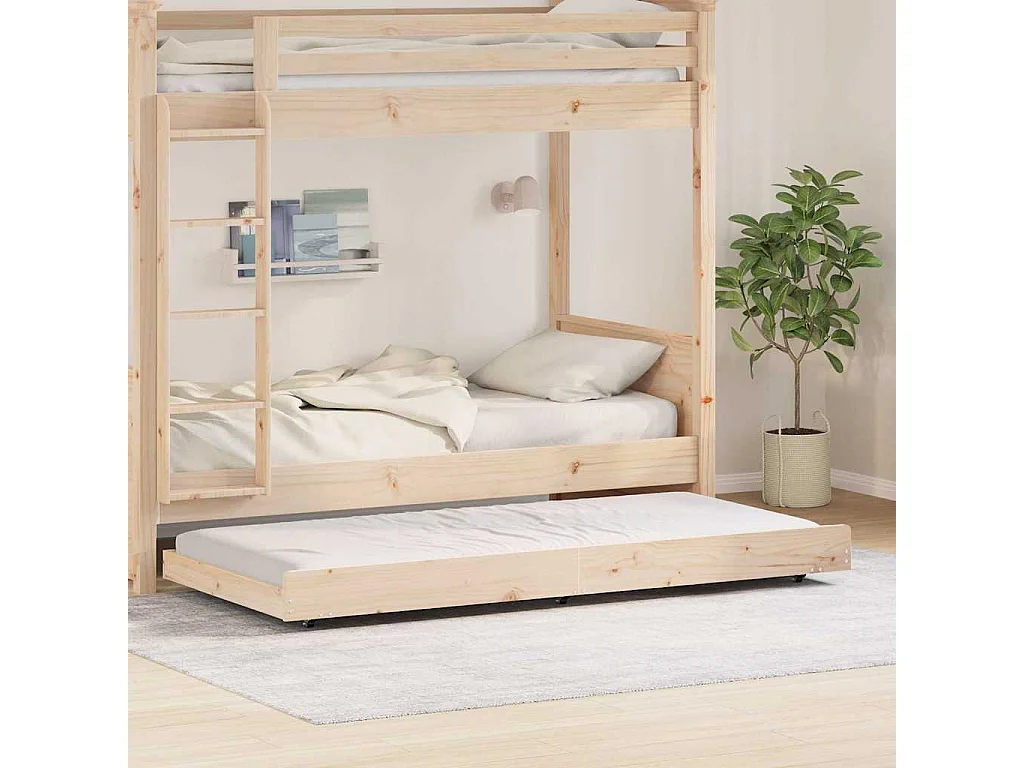 Cadre de lit Naturel 90 x 200 cm Pin massif