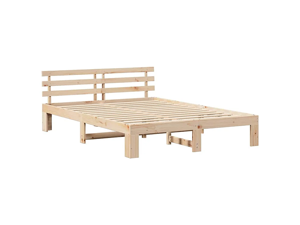Estrutura da Cama com cabeceira Natural 150 x 200 cm