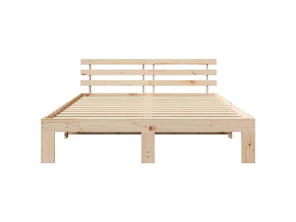 Estrutura da Cama com cabeceira Natural 150 x 200 cm