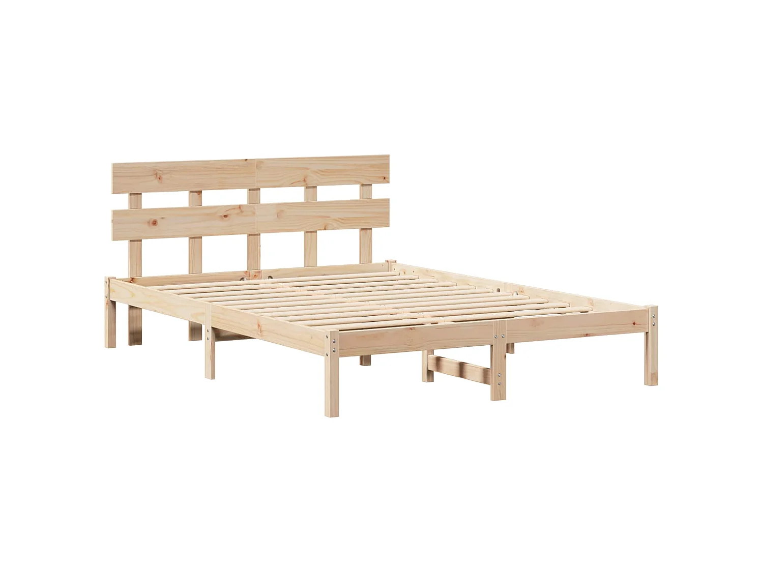 Estrutura da Cama Castanho 140 x 200 cm Madeira de pinho maciça