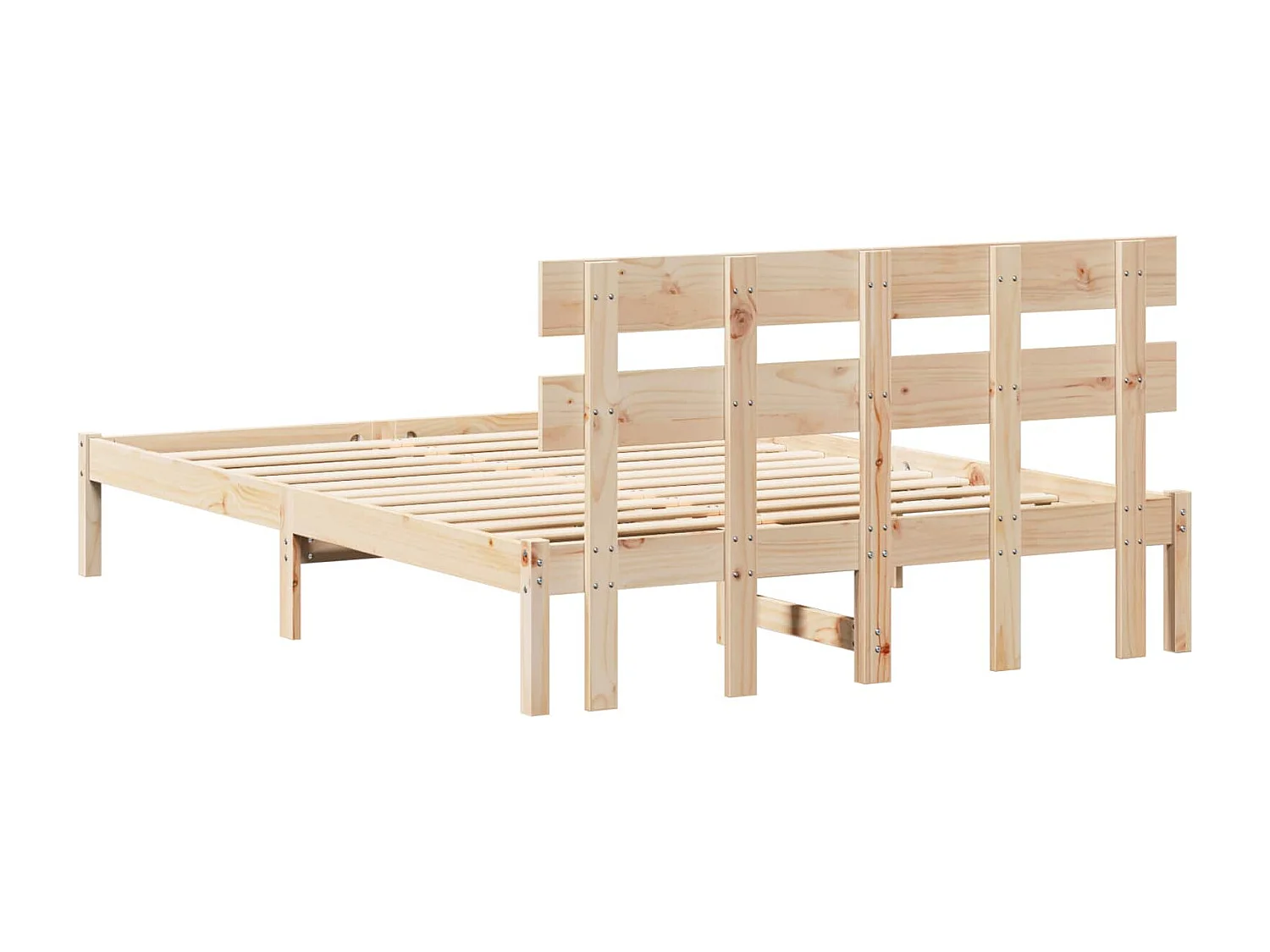 Estrutura da Cama Castanho 140 x 200 cm Madeira de pinho maciça