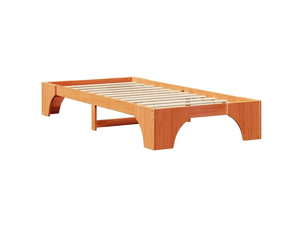 Struttura del letto Marrone cerato 90 x 190 cm Pino massello