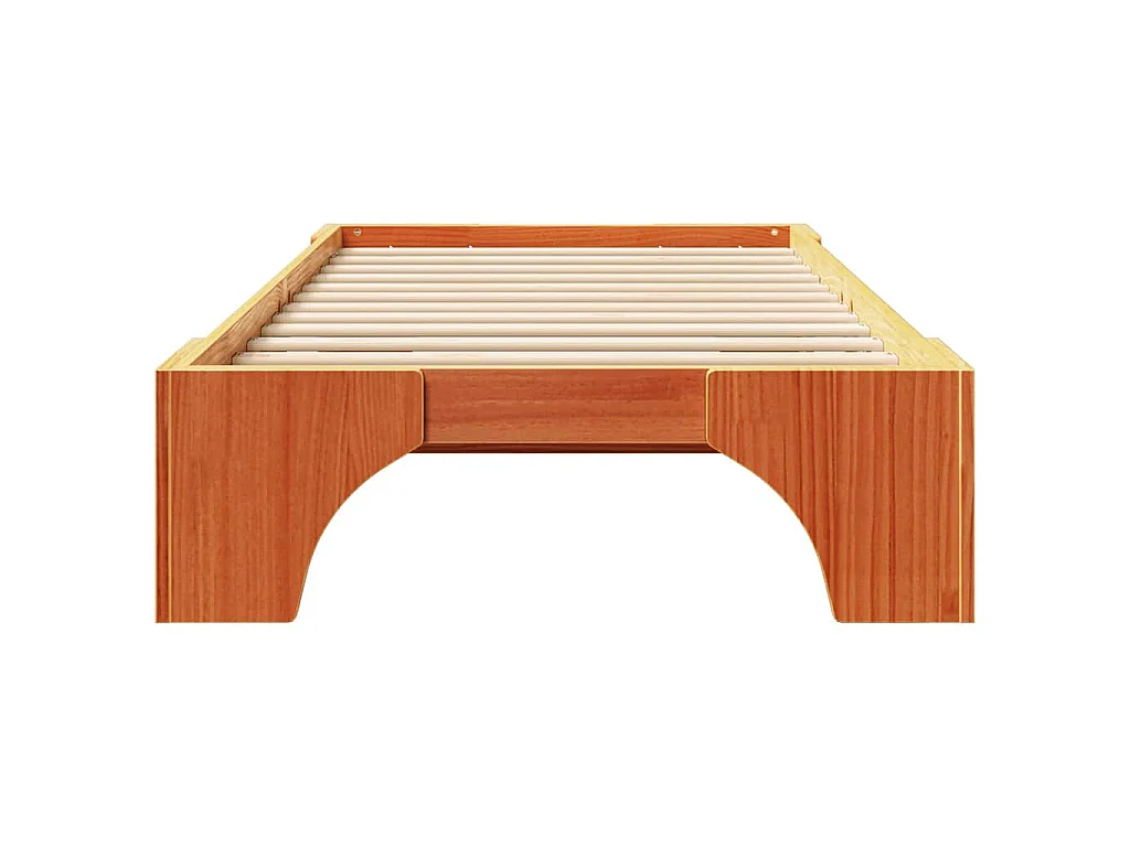 Struttura del letto Marrone cerato 90 x 190 cm Pino massello