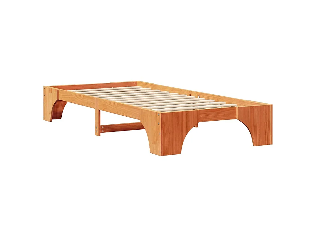 Struttura del letto Marrone cerato 90 x 190 cm Pino massello