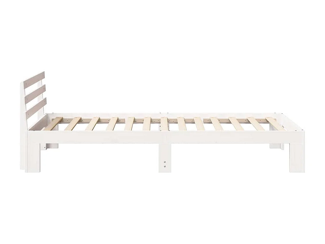 Estrutura da Cama Branco 90 x 190 cm Madeira de Pinheiro Sólida