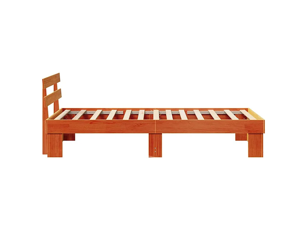 Bedframe met hoofdeinde Wasbruin 90 x 200 cm Massief grenenhout