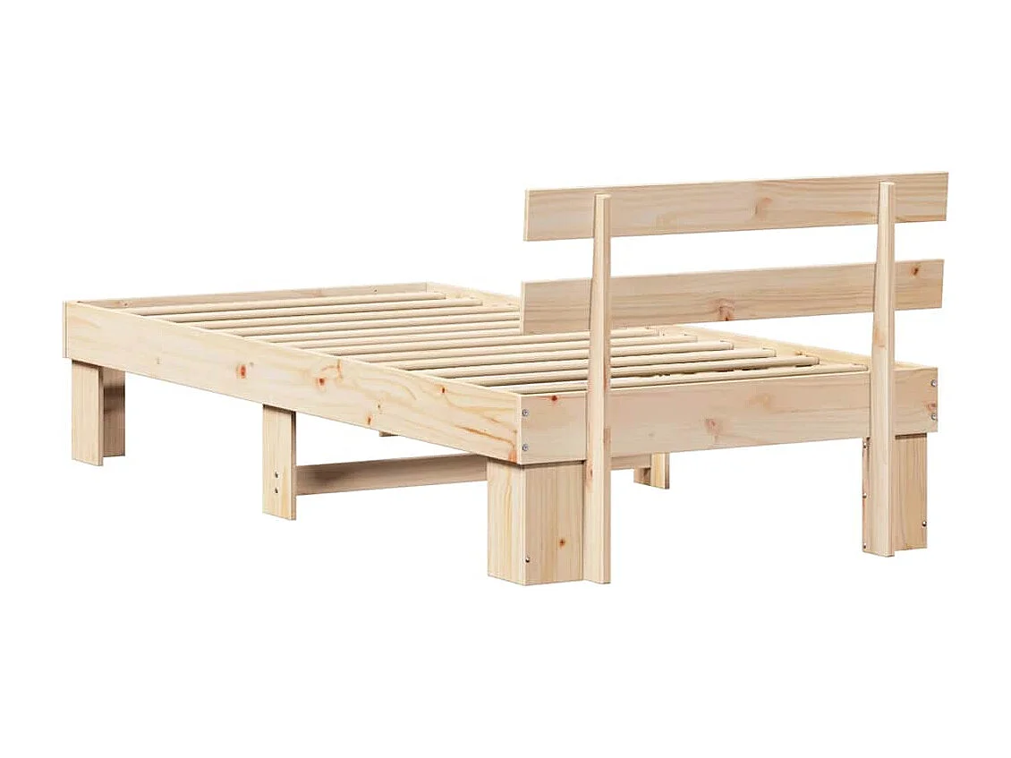Estructura de cama Natural 90 x 200 cm Madera de pino macizo