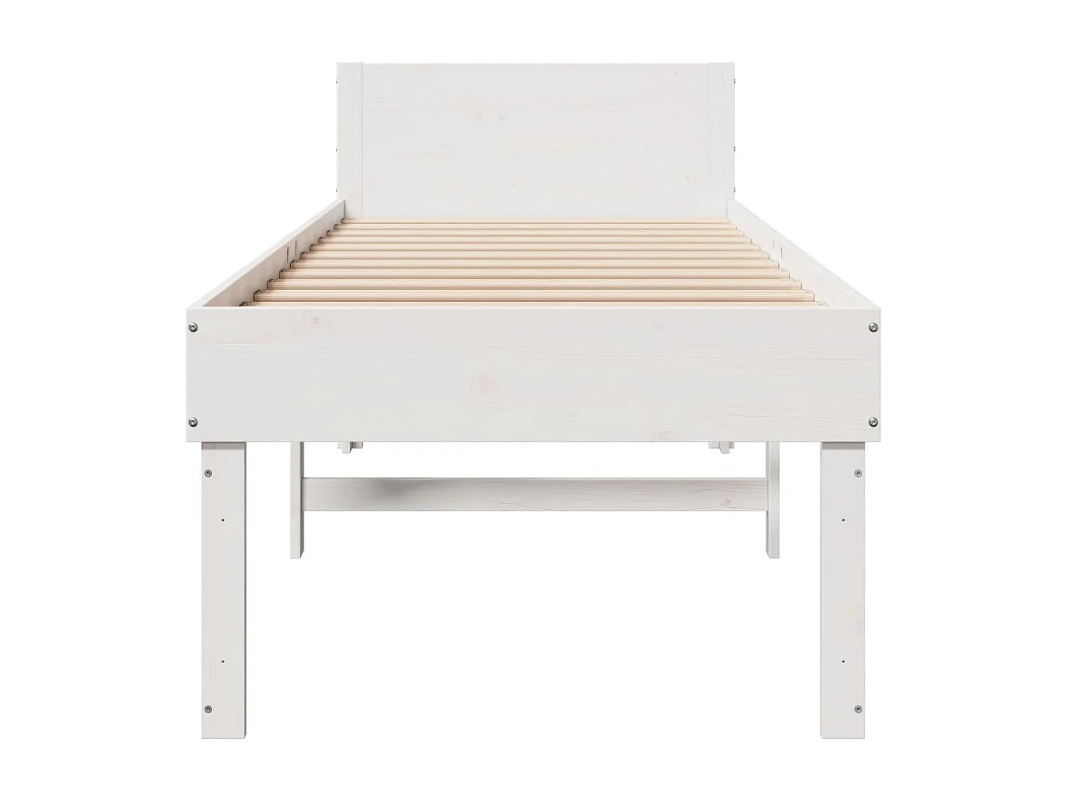 Cadre de lit sans matelas blanc 80x200 cm bois massif de pin