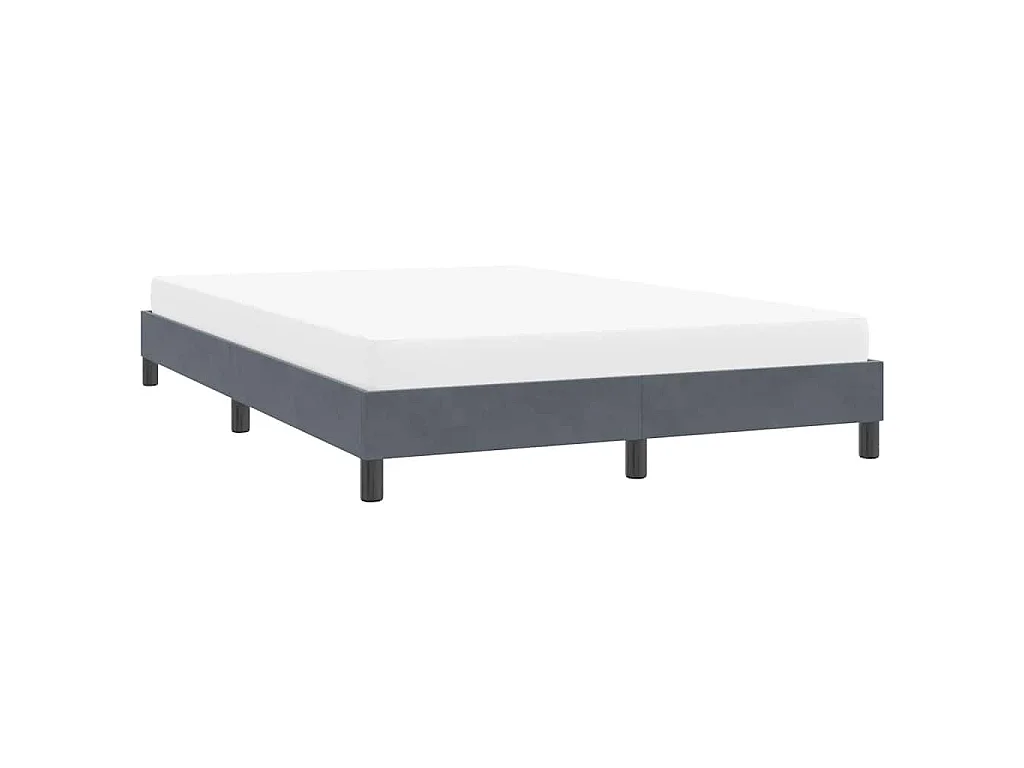 Bedframe zonder matras 140x210 cm fluweel donkergrijs