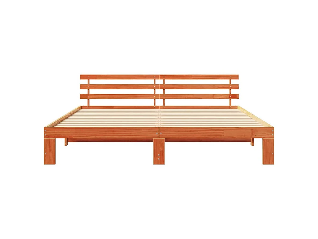 Bedframe Wasbruin 200 x 200 cm Massief grenenhout