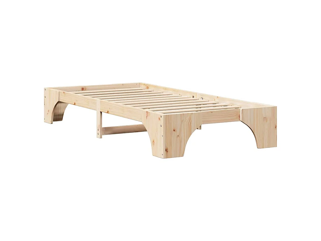 Cadre de lit Naturel 75 x 190 cm Pin massif