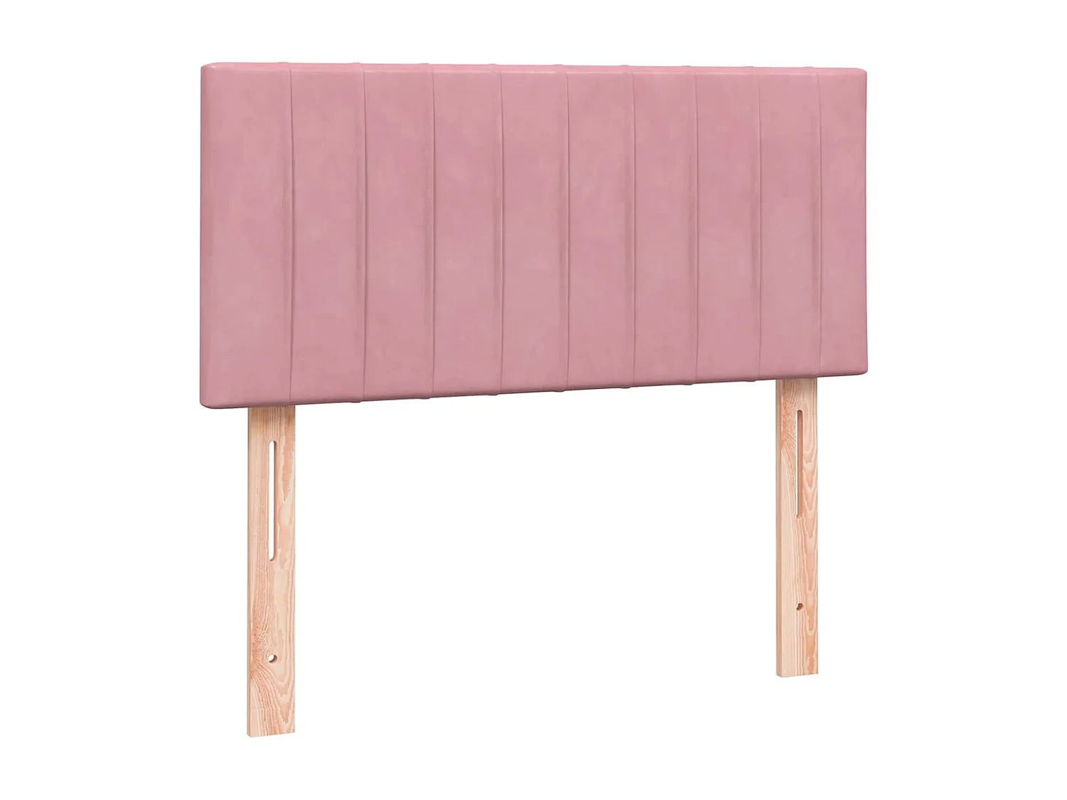 Sommier à lattes de lit avec matelas rose 90x210 cm velours