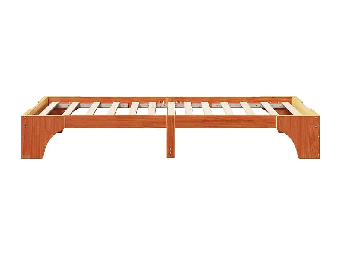 Cadre de lit Brun cire 100 x 200 cm Pin massif
