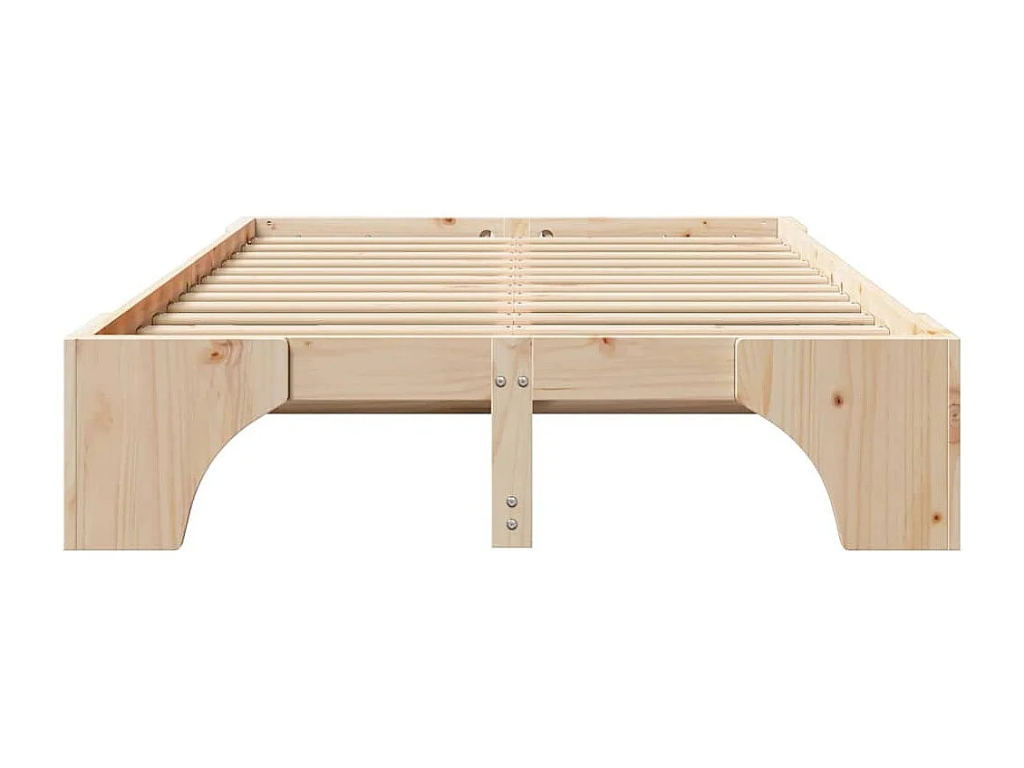 Cadre de lit Pin massif 120 x 190 cm Bois massif en pin