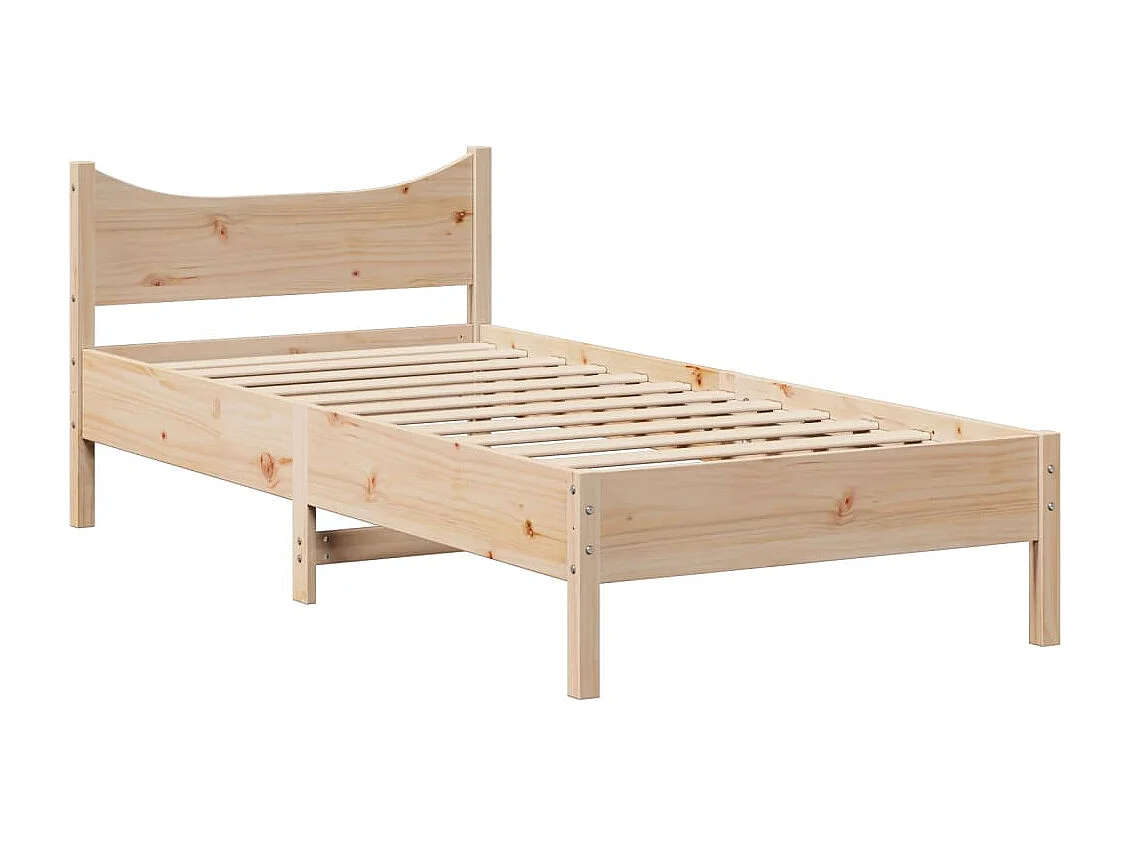 Cadre de lit avec tête de lit 75x190 cm bois de pin massif