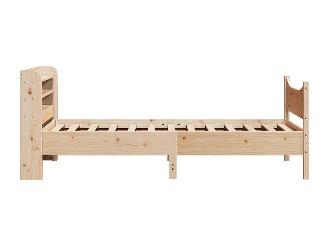 Cadre de lit avec tête de lit 75x190 cm bois de pin massif