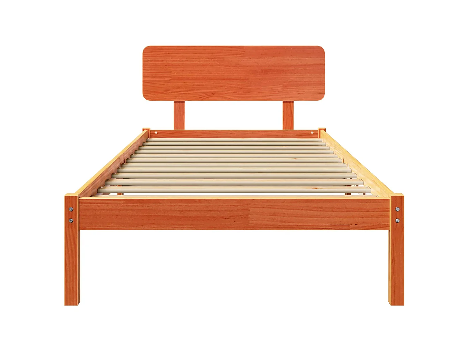 Bedframe met hoofdeinde Wasbruin 90 x 200 cm Massief grenenhout
