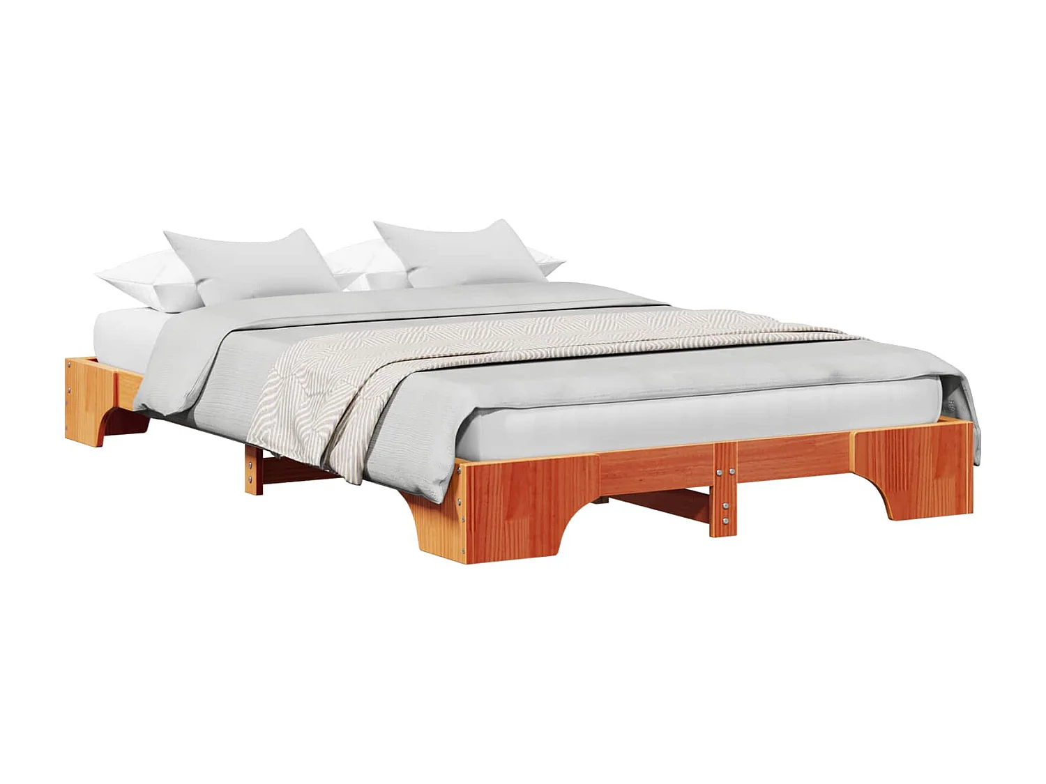 Struttura del letto Marrone cerato 120 x 190 cm Pino massello