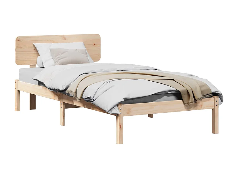 Struttura del letto Naturale 90 x 190 cm Pino massello