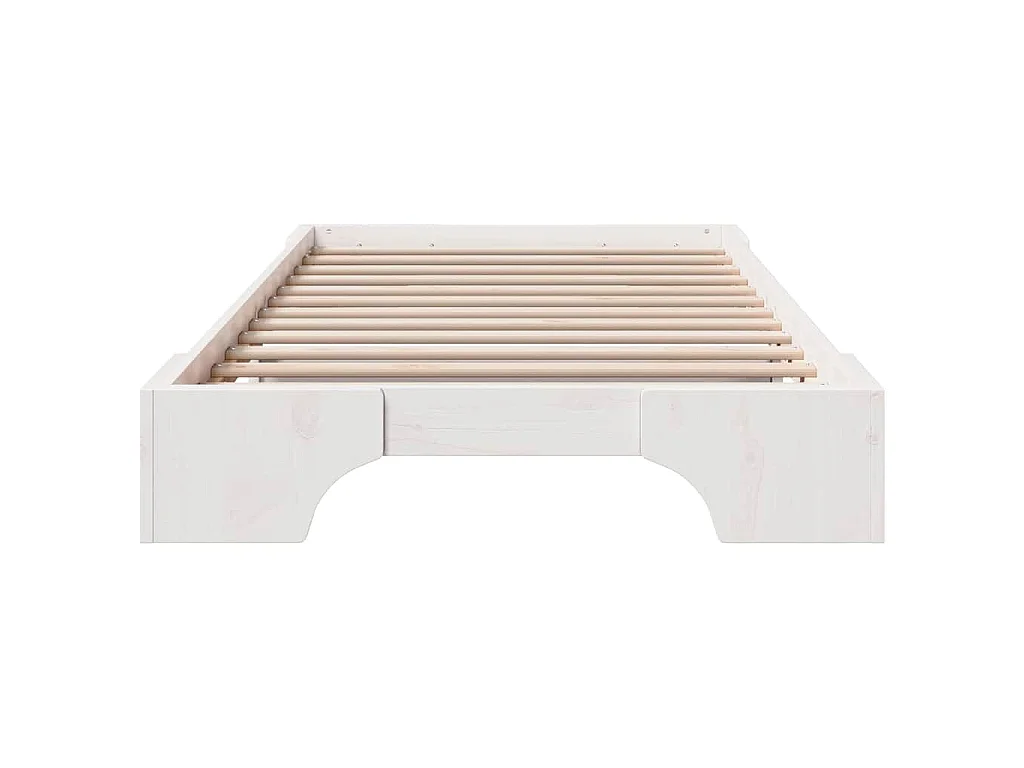 Cadre de lit Blanc 75 x 190 cm Pin massif