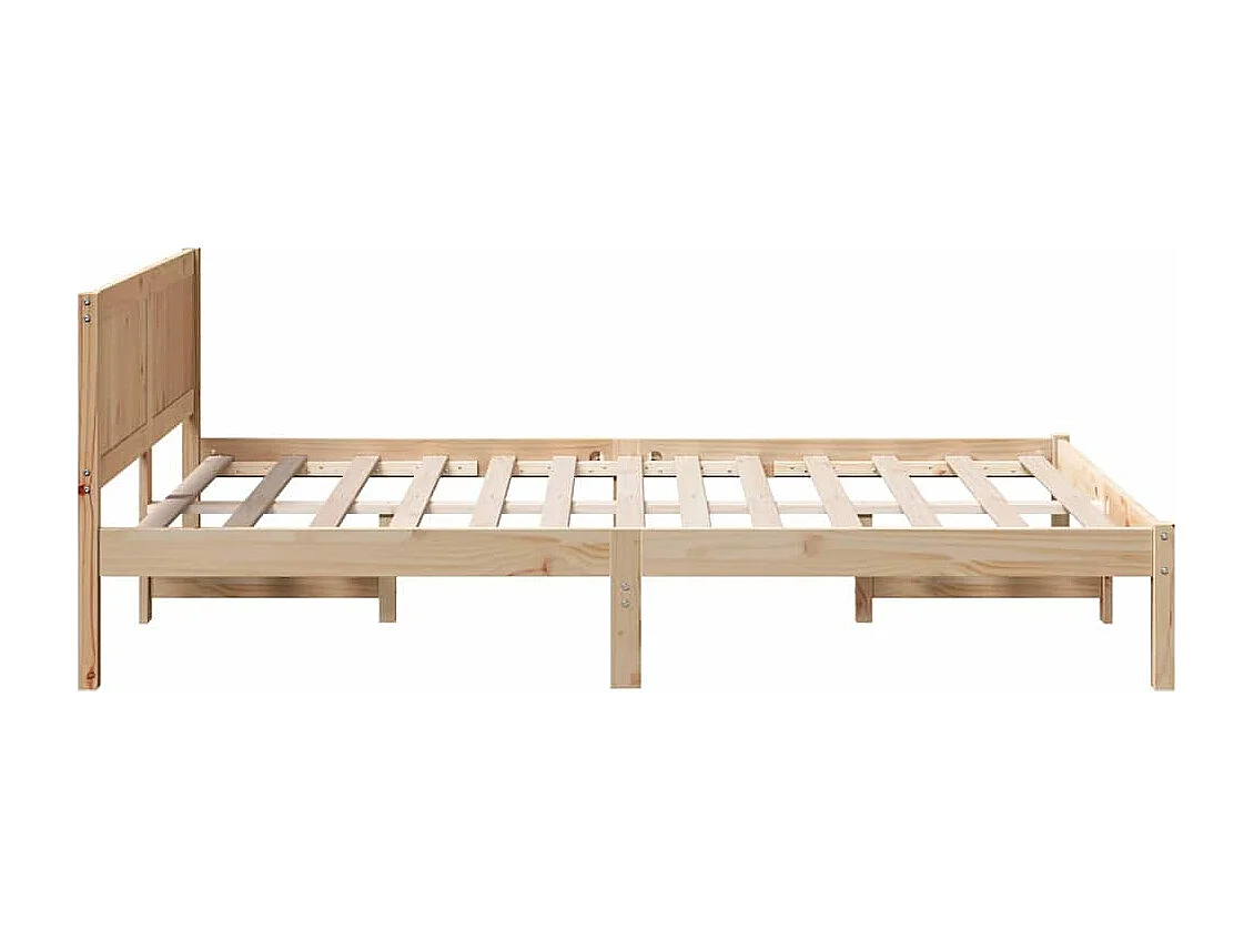 Bettgestell Braun 140 x 190 cm Massivholz Kiefer