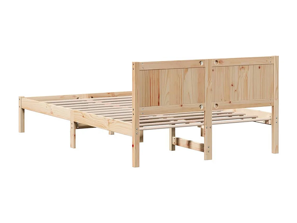 Bettgestell Braun 140 x 190 cm Massivholz Kiefer