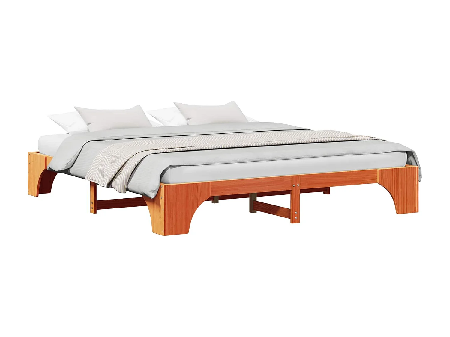 Estructura de cama Marrón cera 180 x 200 cm