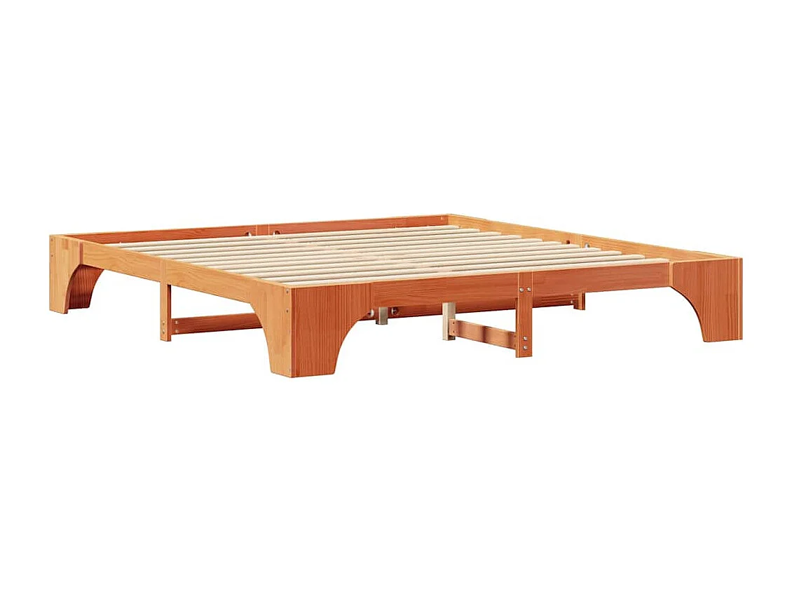 Estructura de cama Marrón cera 180 x 200 cm