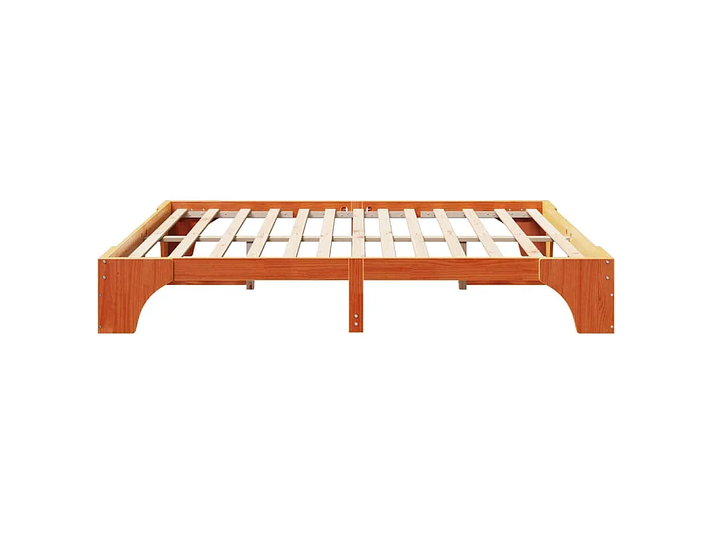 Cadre de lit Brun cire 180 x 200 cm Pin massif