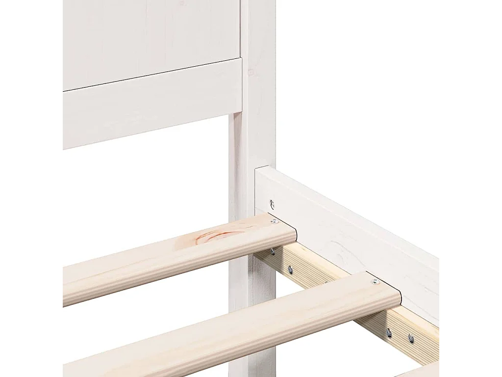 Bedframe Wit 140 x 190 cm Massief grenenhout