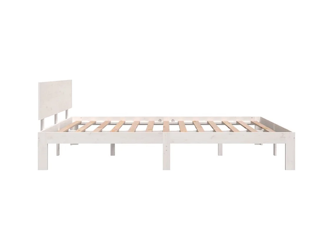 Estructura de cama sin colchón madera de pino blanco 160x200 cm