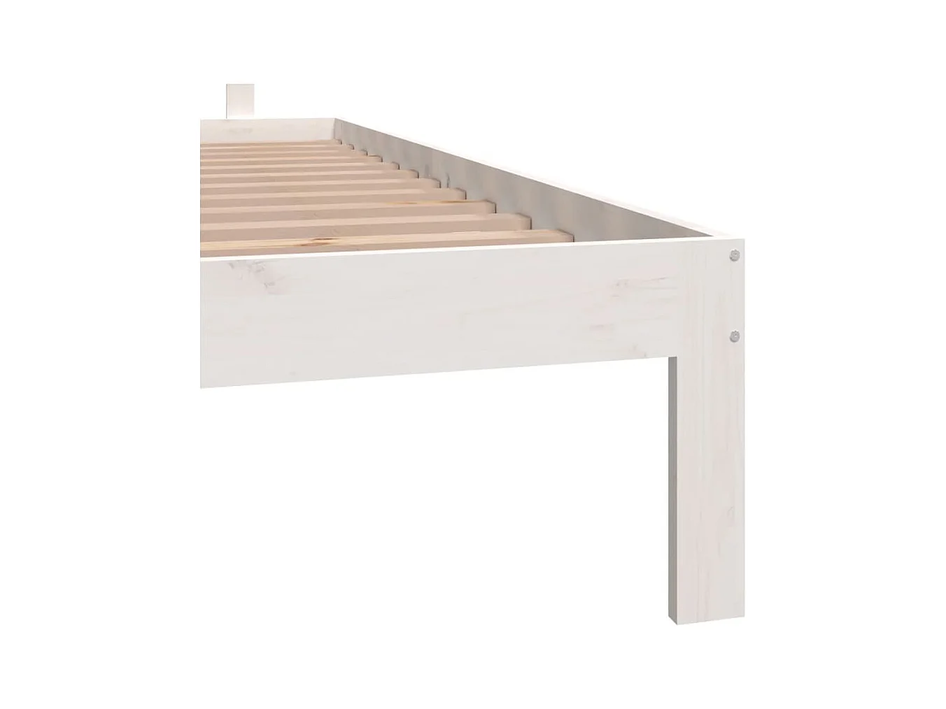 Bedframe massief grenenhout wit 160x200 cm