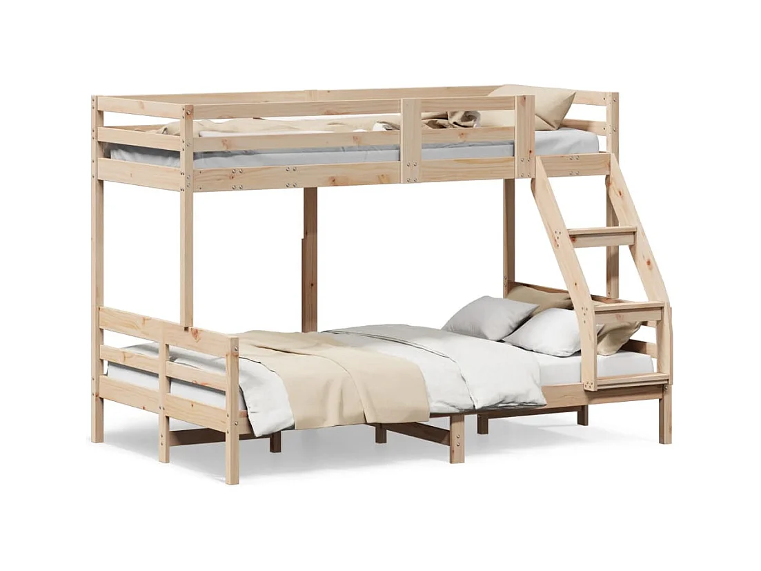Lit superposé sans matelas 80x200/120x200 cm bois massif