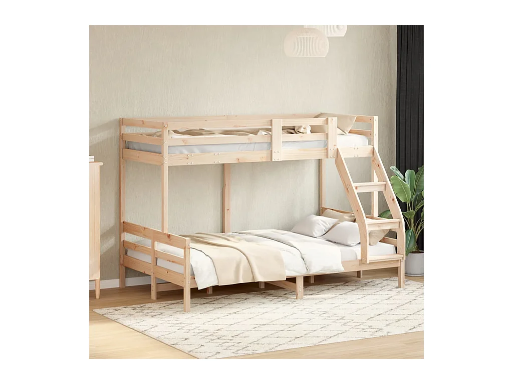 Letto a Castello 80x200/120x200 cm in Legno Massello di Pino