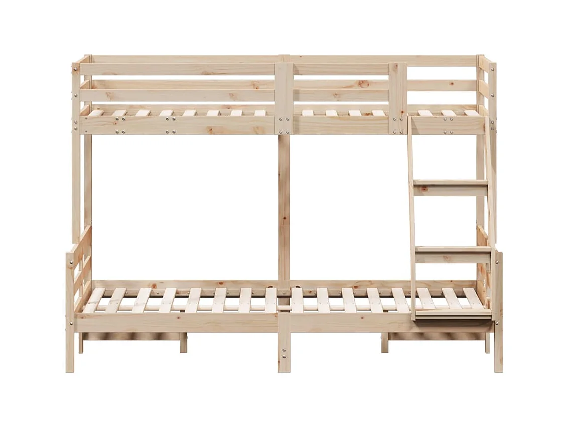 Lit superposé sans matelas 80x200/120x200 cm bois massif
