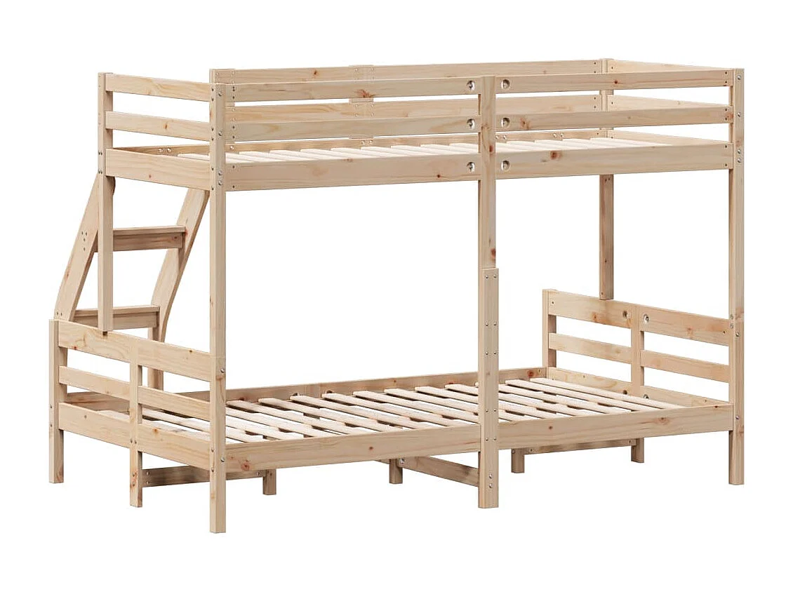 Letto a Castello 80x200/120x200 cm in Legno Massello di Pino