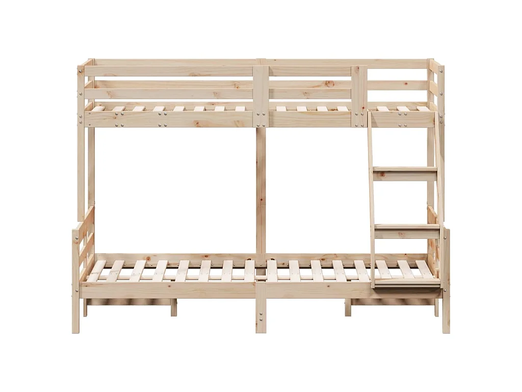 Lit superposé sans matelas 80x200/120x200 cm bois massif