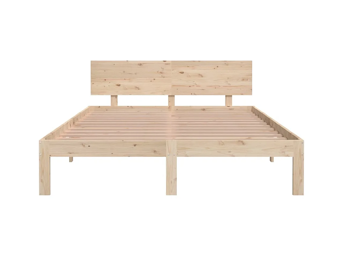 Cadre de lit sans matelas bois massif de pin 140x200 cm