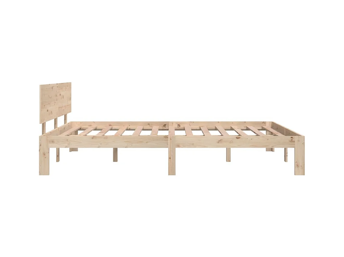 Cadre de lit sans matelas bois massif de pin 140x200 cm