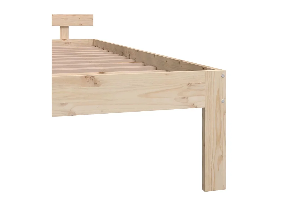 Cadre de lit sans matelas bois massif de pin 140x200 cm