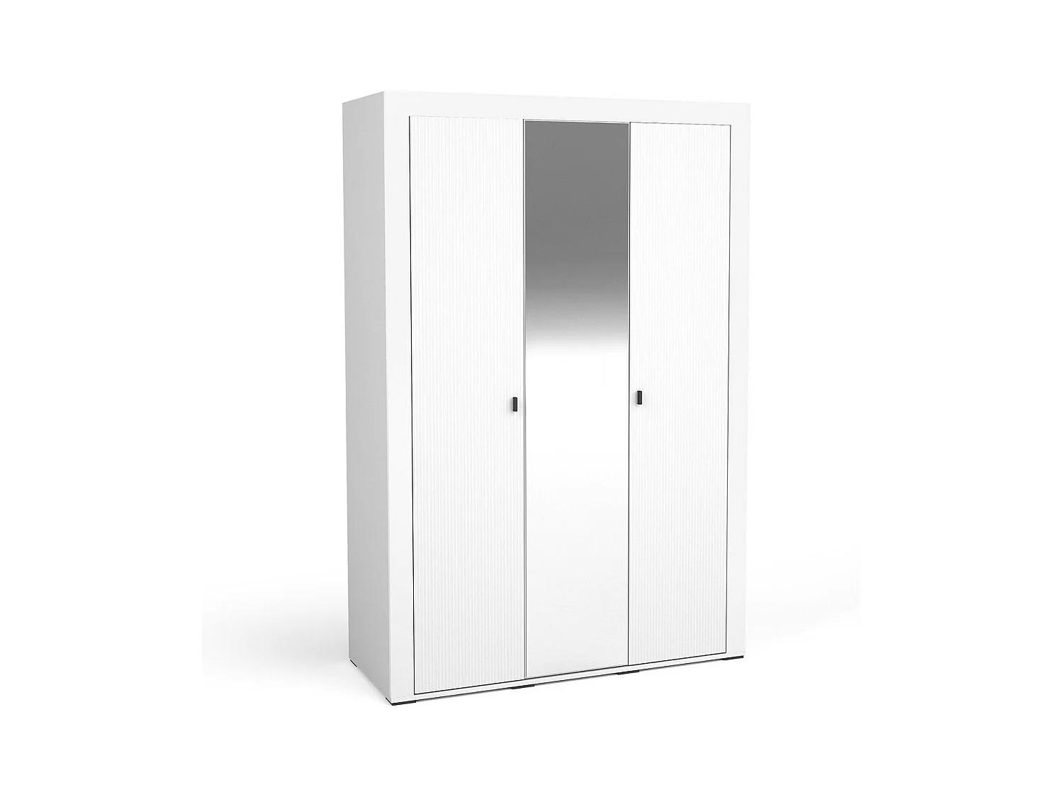 Armoire Mormavu 101, Chêne|Mat blanc, 206x138x56cm, Portes d'armoire: Avec des charnières