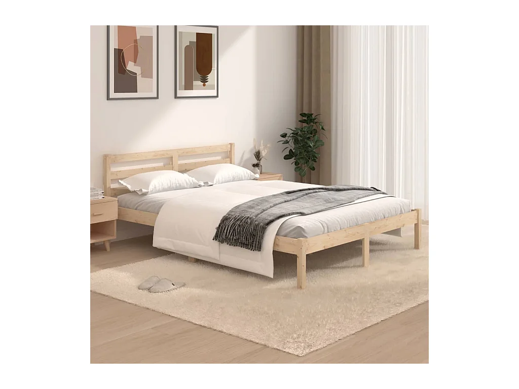 Giroletto in Legno Massello di Pino 120x190cm Small Double