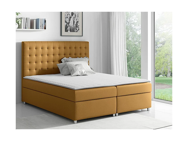 Cama continental Baltimore 115, Doble, Continental, Amarillo, 200x200, Tapiz, Somieres,