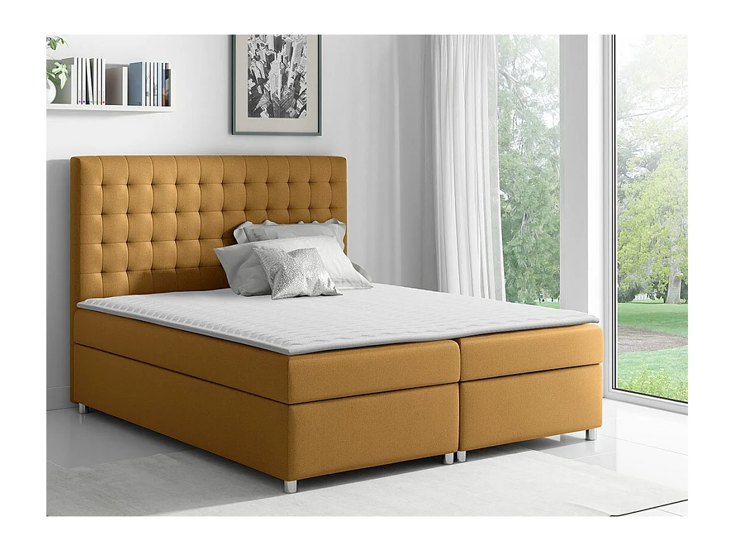 Cama continental Baltimore 115, Doble, Continental, Amarillo, 200x200, Tapiz, Somieres,