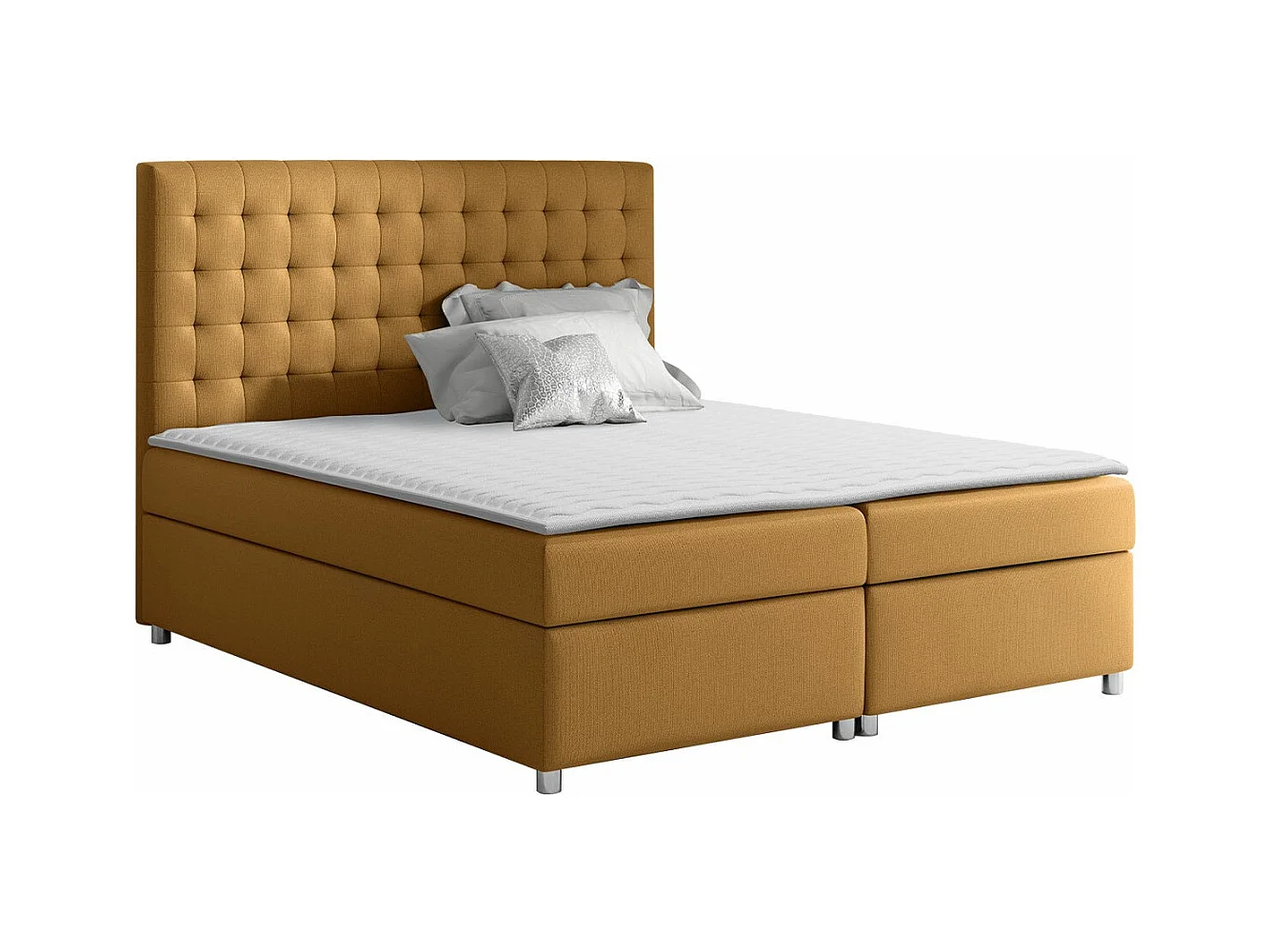 Cama continental Baltimore 115, Doble, Continental, Amarillo, 200x200, Tapiz, Somieres,