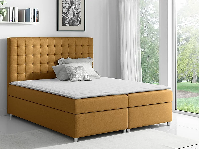 Cama continental Baltimore 115, Doble, Continental, Amarillo, 200x200, Tapiz, Somieres,