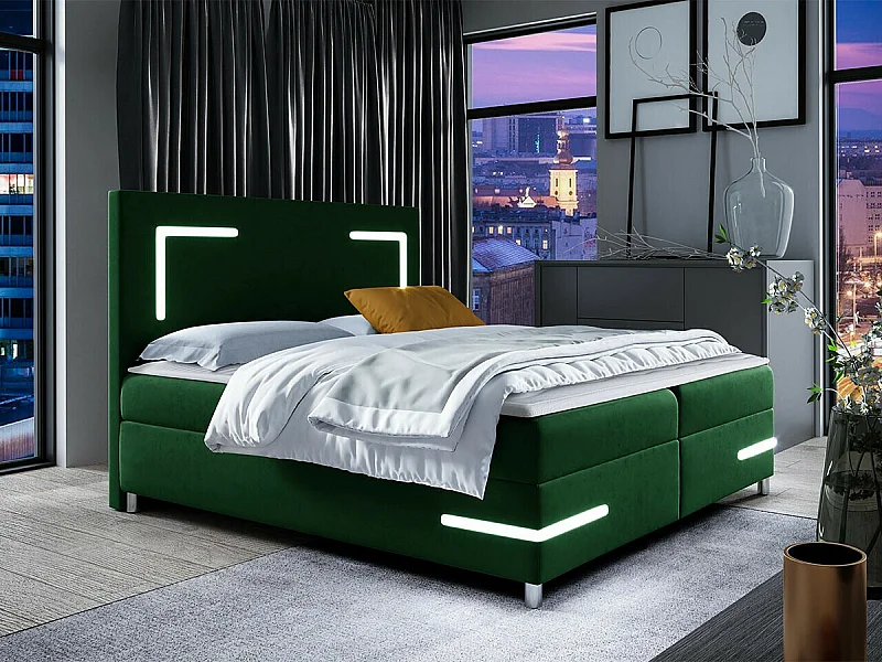 Cama continental Baltimore 173, Continental, Doble, Verde, 200x200, Tapiz, Somieres,