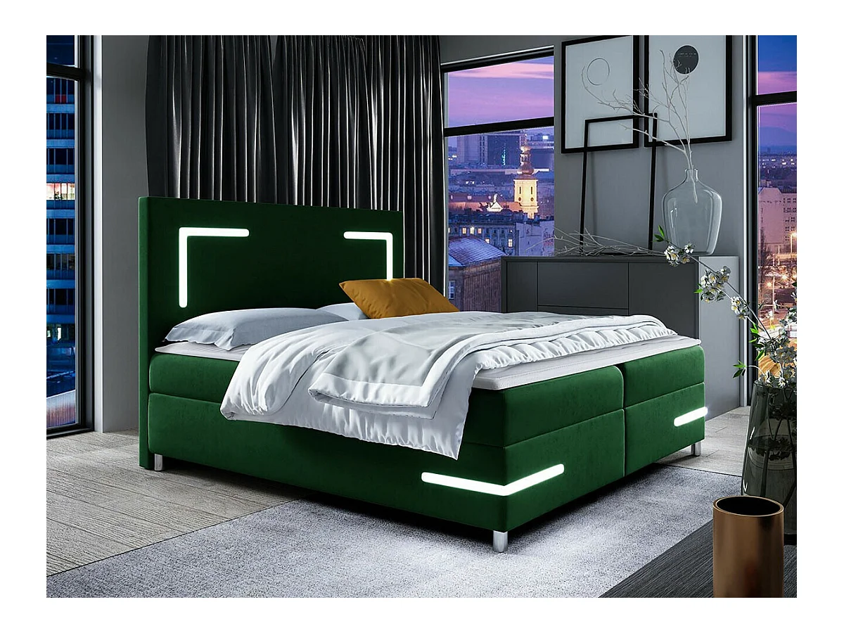 Cama continental Baltimore 173, Continental, Doble, Verde, 200x200, Tapiz, Somieres,