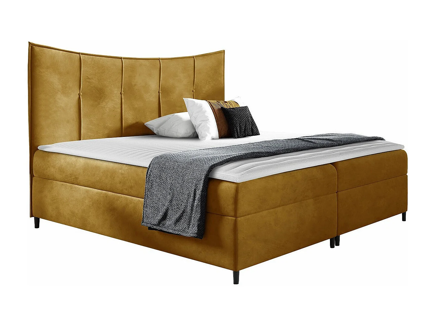 Cama continental Baltimore 178, Continental, Doble, Amarillo, 200x200, Tapiz, Somieres,